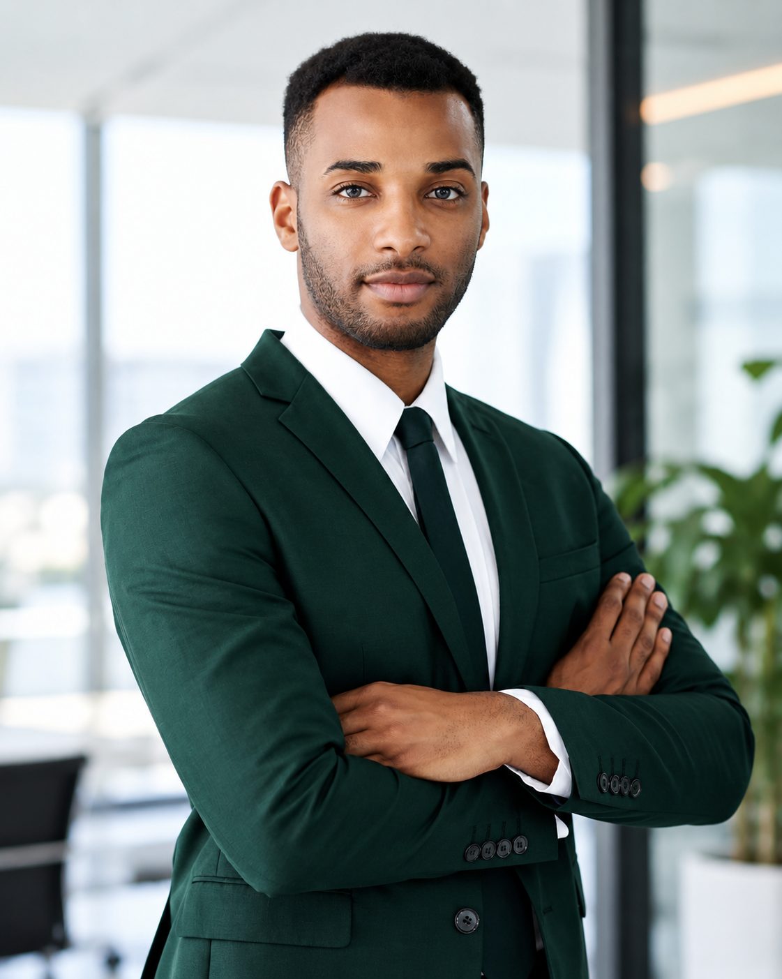 DONE business professional in a modern corporate setting